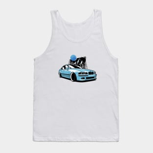 Blue E39 Classic Saloon In Mountains Tank Top